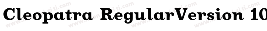 Cleopatra RegularVersion 1000字体转换